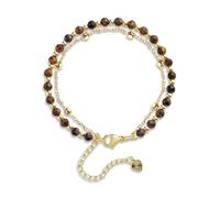 Tiger Eye Crystal Bracelet - 4mm Natural Stone Beads Handmade Beaded Bracelets for Women - Stretch Chakra Bracelet Tiger Eye Bracelets for Energy, Protection & Confidence - Gemstone Wrist Jewelry Gift