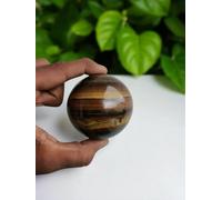Tiger Eye Crystal Sphere - Gem Ball - Crystal Sphere - Carved Crystal Ball - Meditation Balls - - Home Office Desk Decor 50-55MM (Tiger Eye 1 Sphere)