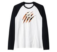 Tiger Eye Safari face Claws Scratches Wildlife Animal Raglan Baseball Tee