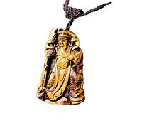 Tiger Eye Stone Guan Gong Pendant Men's Domineering Light Tiger Eyes Stone Guan Erye Necklace Pendant Wucai Shen Yu Pendant