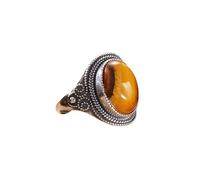 Tiger Eye Stone Ring 925 Sterling Silver Statement Band For Women Natural Gemstone Handmade Finger Band Vintage Jewelry Gifts With Box