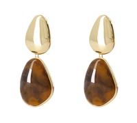 Tiger Eye Tiered Earrings- female- Self Portrait- Earrings- Multicolor- ONE SIZE- Accessories ONE SIZE
