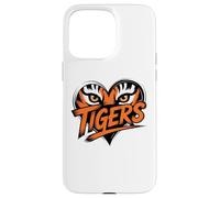 Tiger Eyes Heart Graphic Tee for Wildlife Lovers Case for iPhone 15 Pro Max