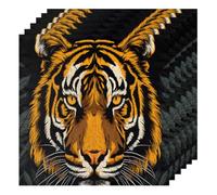 Tiger Face Cloth Napkins Set of 6, Dinner Napkins Cloth 50 x 50 cm, Soft & Comfortable Reusable Napkin for Party Wedding Napkins