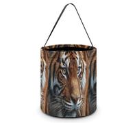 Tiger Face Cute Easter Basket Bucket Bag for Easter Egg Hunts Party Favor Decoration