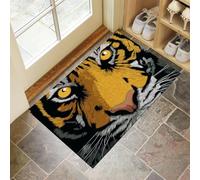 Tiger Face Door Mats 40 X 60 Cm, Washable Indoor Doormat Tpr Non-Slip, Dirt Trapper Front Door Mat Inside, Abstract Animals Absorbent Entrance Rug For Entryway, Pets And Dogs - Mixed Colors