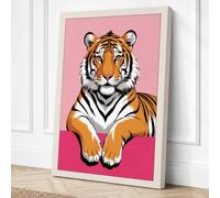 Tiger Face Forward Canvas Wall Art Print 30x20 Inch