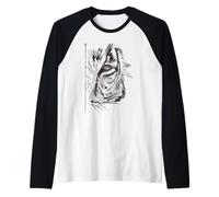 Tiger Face or Tigress Head for Men or Women Raglan Baseball Tee