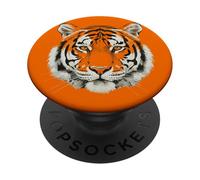 Tiger Face Retro Jaguar Art Vintage Jungle Portrait PopSockets Adhesive PopGrip