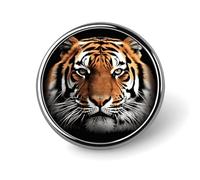 Tiger Face Round Badge 25mm/1 Inch Metal Buttons Round Badge Pin Button Parts Classic Pin Holders Buttons for Shirts Clothes Individualistic Brooch