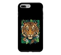 Tiger Face Tropical Jungle Leaves Geometric Art Case for iPhone 7 Plus/8 Plus