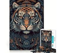 Tiger Fairyland 1000 Piece Jigsaw Puzzle for Adults Brain Challenge Toy Group Play Clear Cut Lovely Present 38x26cm