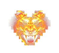 Tiger Fierce Flames Printed Jigsaw Puzzle 10.8x12.8 CM, Heart-Shaped Puzzle Challenging Game for Adults, Fun Decorative Wall Decor