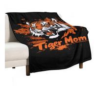 Tiger Fierce Mom Throw Fleece Blanket for Couch Bed Decorative Flannel Blankets Soft Plush