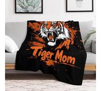 Tiger Fierce Mom Throw Fleece Blanket for Couch Bed Decorative Flannel Blankets Soft Plush