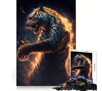 Tiger Fire 1000 Piece Jigsaw Puzzles for Adults Teenagers Thought Toy Leisure Time Accurate Edge Wall Art Decor 38x52cm