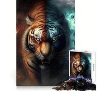 Tiger Fire Jigsaw Puzzles 1000 Pieces for Teenagers Think Game Peaceful Time Quality Edge Perfect Present (38x26cm)
