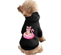 Tiger Flamingos Swimming Ring Dog Clothes Short Sleeve Pet Hoodie Cute Cat Costume Jacket Tee for Small Dogs XL