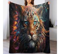 Tiger Flannel Blankets Throws for Sofa, Bedroom, Couch, Travel, Bedroom Accessories Fluffy Microfiber Fleece Blankets - Soft, Lightweight, Plush Bed Blanket(180×200cm)