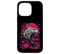 Tiger Floral Japanese Art Illustration Case for iPhone 14 Pro Max