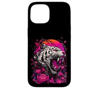 Tiger Floral Japanese Art Illustration Case for iPhone 15