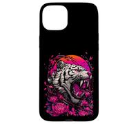 Tiger Floral Japanese Art Illustration Case for iPhone 15 Plus