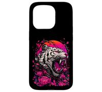 Tiger Floral Japanese Art Illustration Case for iPhone 15 Pro