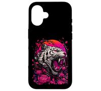Tiger Floral Japanese Art Illustration Case for iPhone 16