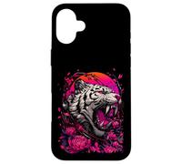 Tiger Floral Japanese Art Illustration Case for iPhone 16 Plus