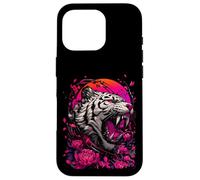 Tiger Floral Japanese Art Illustration Case for iPhone 16 Pro