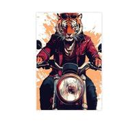 Tiger Fun Eclectic Print Canvas Poster Wall Art Decor Print Picture Paintings for Living Room Bedroom Decoration 24x36inch(60x90cm)