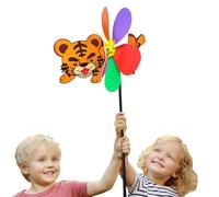 Tiger Garden Windmill - Wind Turbines for the Garden, Cute Animal Windmill Yard Wind Chime with Metal Stake, Garden Stakes for Outdoor Use, Whirlygig Windmills