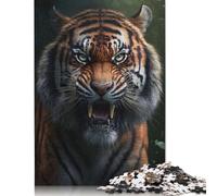Tiger Generative AI Jigsaw Puzzles for Adults Kids. 1000 Piece Whimsical Challenge Toy Educational Game Home Decoration for Adults& Kids Age 14 Years Up 1000pcs (75x50cm)