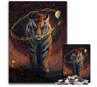 Tiger Gods March 1000 Pieces Puzzle Gifts Paper Jigsaw Puzzles for Adults Challenging DIY Brain Teaser for Teenagers 1000 PCS(38x26cm)