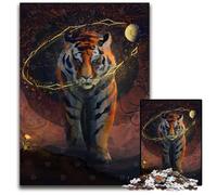 Tiger Gods March 1000 Pieces Puzzles for Adults Wooden Jigsaw Perfect for Family Fun on Christmas Thanksgiving Birthdays Easter 1000 PCS(75x50cm)