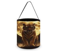 Tiger Gold Moon Halloween Candy Bag Pumpkin Tricking Or Treating Tote Easter Eggs Bucket Best Party Gifts