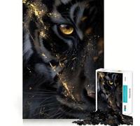 Tiger Golden Gaze 1000 Piece Jigsaw Puzzles for Adults Jigsaw Memory Lift Slow Enjoy Image Assembly Creative Gift (38x52cm)