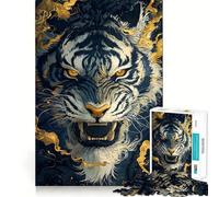 Tiger Golden Mist Jigsaw Puzzles 1000 Pieces for Adults Reason Skill Toy Calm Relax Exact Cut Heartfelt Gift (38x26cm)