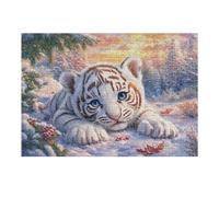 Tiger Group 300 Pieces Jigsaw Puzzles Snow Pine Mountain For Men Educational Decompression Adults Anxiety Memory Care Mothers Valentines Premium Cardboard 300 PCS