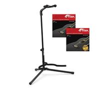 TIGER GST14-AGS Universal Guitar Stand with 2 Packs of Acoustic Guitar Strings