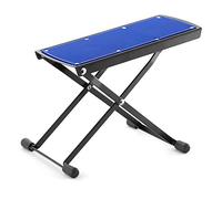 TIGER GST35-BL Guitar Footstool - Height Adjustable Folding Footrest for Classical, Acoustic Electric Guitar - Blue