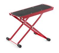 TIGER GST35-RD Guitar Footstool - Height Adjustable Folding Footrest for Classical, Acoustic Electric Guitar - Red