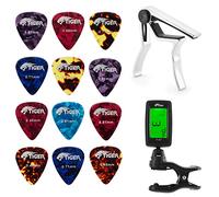 Tiger Guitar Capo, Tuner and Guitar Plectrums Bundle