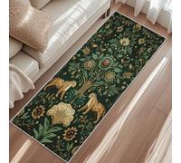 Tiger Hallway Runner Rug 80 x 300 cm, William Morris Carpet Runner Non Slip Washable Short Pile Long Rug for Kitchen, Living Room, Corridor, Entryway, Door Entrances