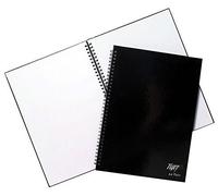 Tiger Hardback A4 Plain 80gsm 60 Sheets Twin Wiro Notebook Sketch Pad