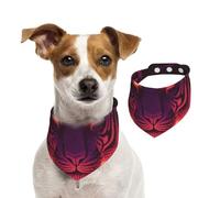 Tiger Head Art Reversible Cotton Dog Bandanas - Adjustable Small Large Dog Drool Bib For Birthday Wedding - Double Side Print