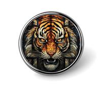 Tiger Head Brooch Pins Lapel Pins for Men Women Badge Button Cover Decorative Jewelry Charms for Hats Bags Backpacks Suits Shirts Scarves Clothing Accessories Banquet Wedding Gift