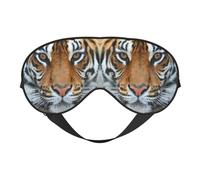 Tiger Head Double Sided Sleep Mask, Adjustable Blackout, Silk-Like Eye Mask for Sleeping,Travel, Soft, Breathable, Lightweight Comfortable Blindfold