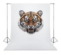 Tiger Head Funny Photography Backdrop Background Washable Photo Studio Backdrops for Party Video Shooting
