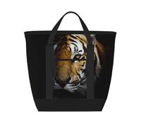 Tiger Head In Dark Printed,Lunch Bags Large Capacity Insulated Tote Bag For Women Men Work Picnic Travel